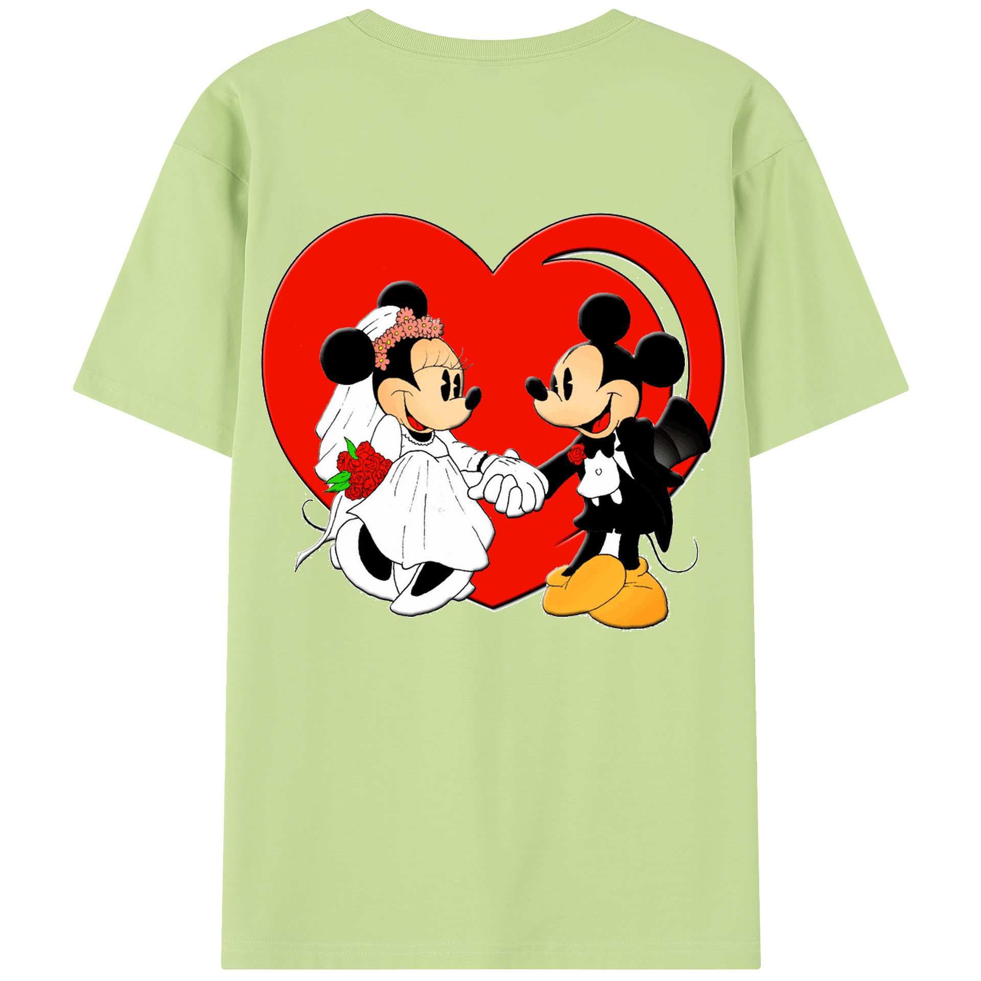（画像用） ミッキーマウス Mickey Mouse 綿100％半袖Tシャツ（背面プリント）